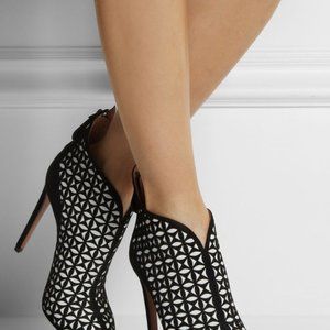 ALAÏA Laser-cut Suede Ankle Boots